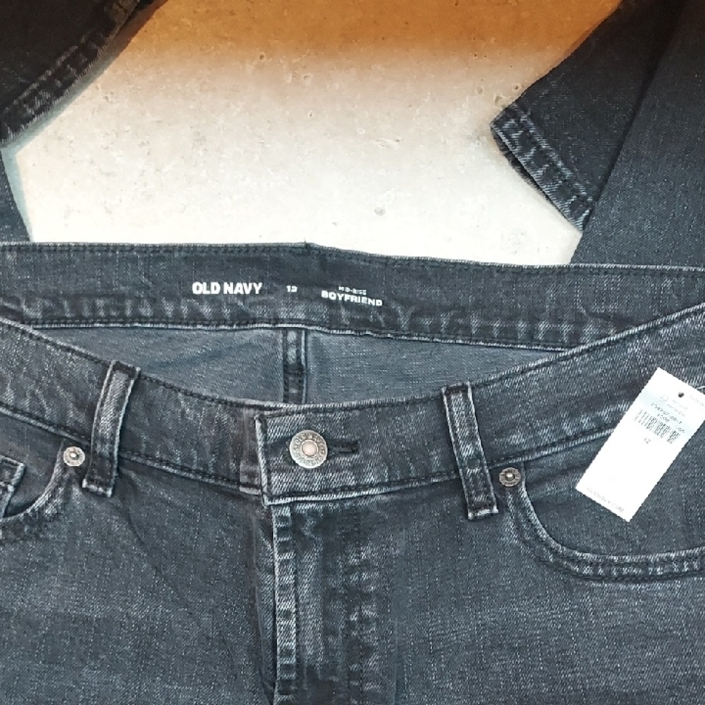 Old Navy Washed Black Boyfriend Jeans